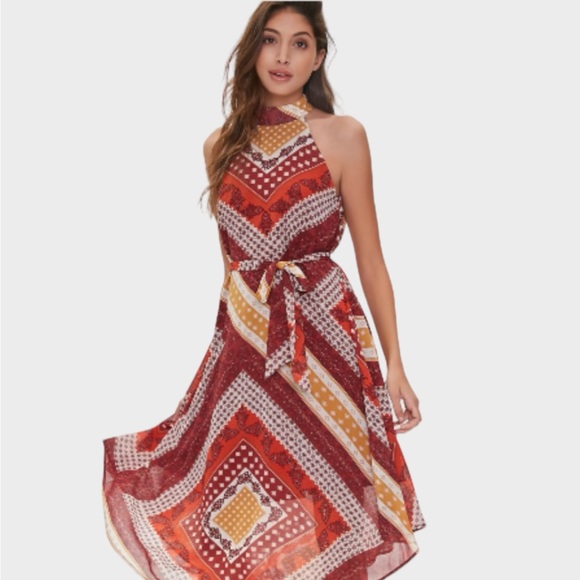Forever 21 Dresses & Skirts - Forever 21 Ornate Patchwork Print Dress